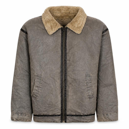 McGarland Men's Brown Faux Leather Bomber Jacket 2XL Lined Winter Coat