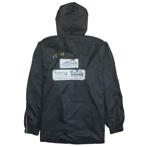Errea Men's Black L Hooded Rain Jacket Football Sports Coat