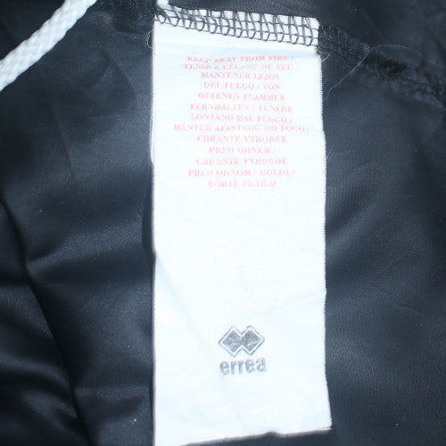 Errea Men's Black L Hooded Rain Jacket Football Sports Coat