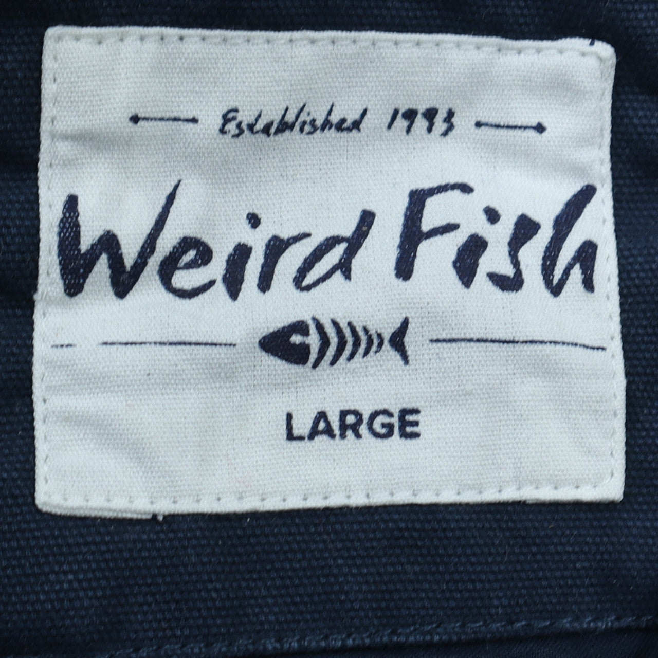 Weird Fish Men's Blue Cotton Button-Up Casual Jacket Size L