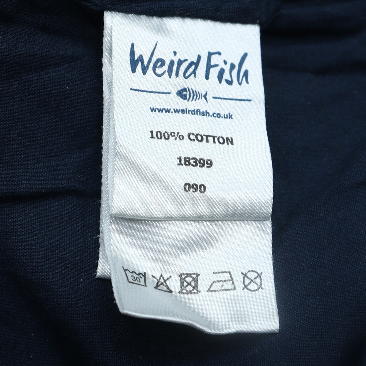 Weird Fish Men's Blue Cotton Button-Up Casual Jacket Size L