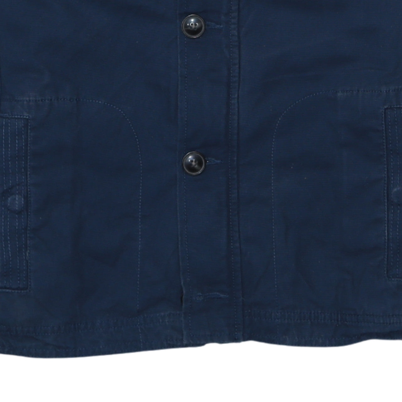 Weird Fish Men's Blue Cotton Button-Up Casual Jacket Size L