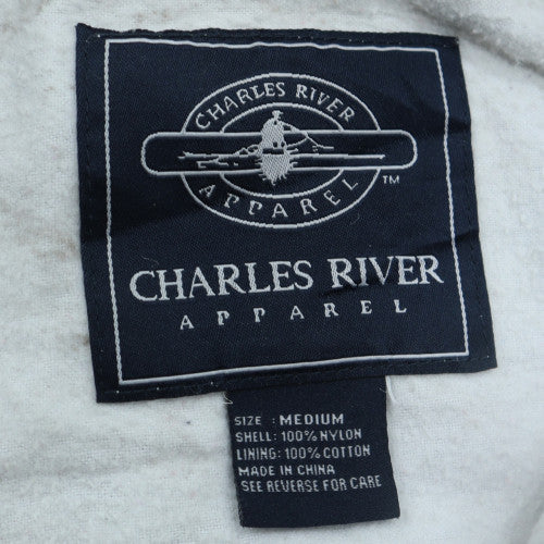 Charles River Apparel Men's Red Hooded 1/4 Zip Anorak Jacket Size M