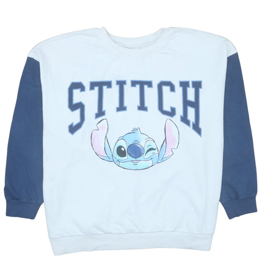 Disney Classics George Women Blue Stitch Pullover Sweatshirt 2XL