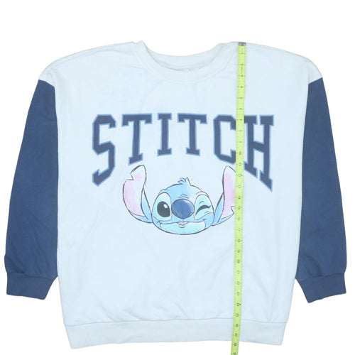 Disney Classics George Women Blue Stitch Pullover Sweatshirt 2XL