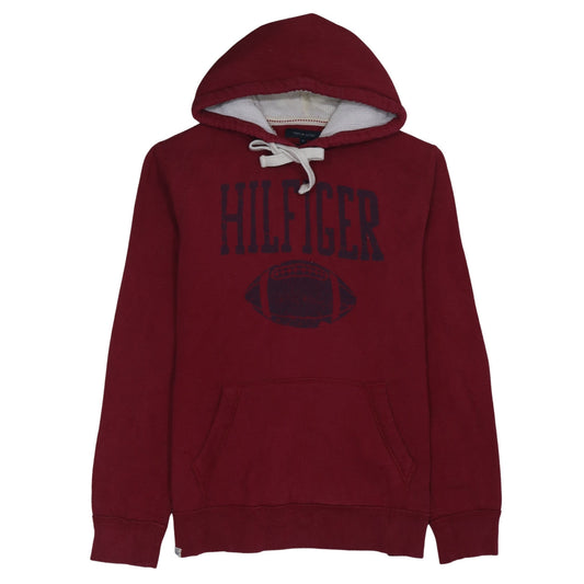Tommy Hilfiger Men's Red XL Pullover Hoodie with Logo