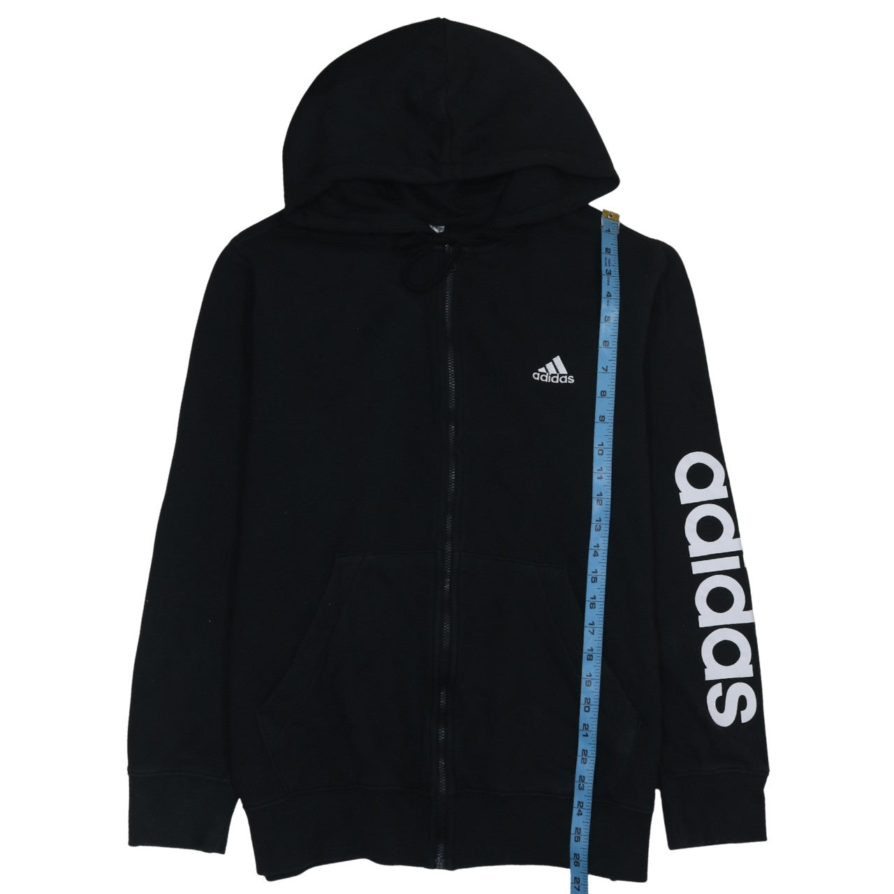 Adidas Women's Black Full Zip Hoodie Size 1X - Hooded Sweatshirt