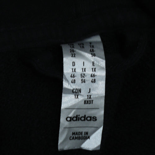 Adidas Women's Black Full Zip Hoodie Size 1X - Hooded Sweatshirt
