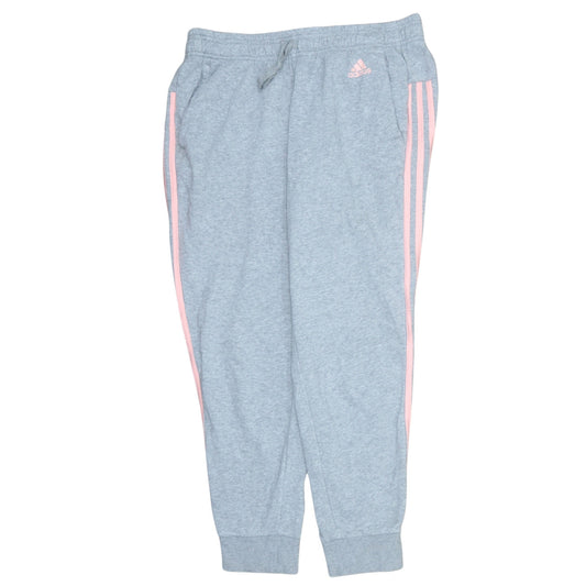 Adidas Women’s Grey Jogger Trousers L Elastic Waist Comfort Fit