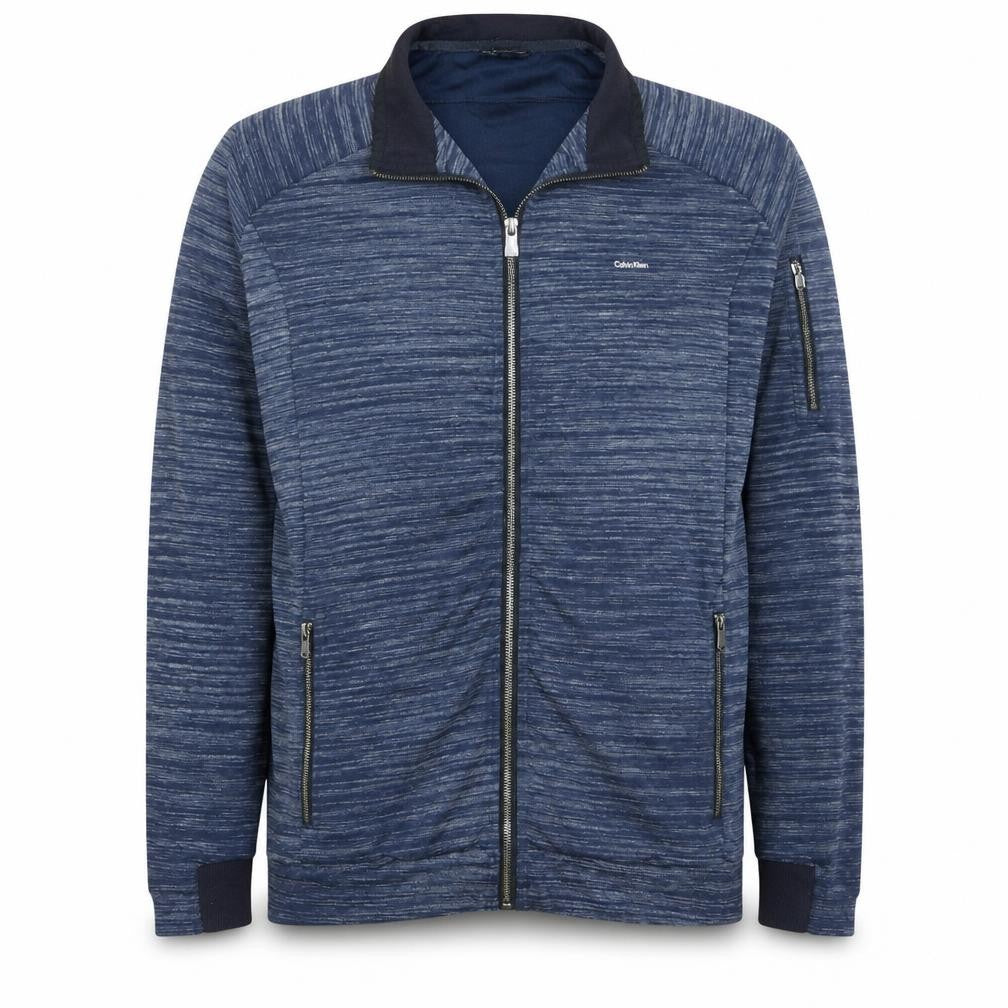 Calvin Klein Men's Blue Full Zip Sweatshirt XL Regular Fit