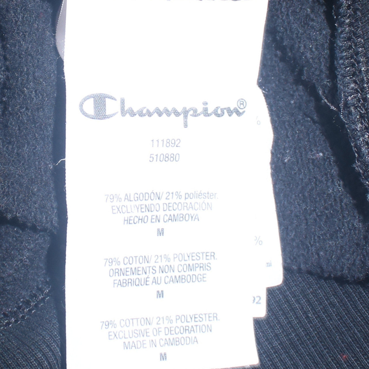 Champion Women Black & White Colourblock Crew Neck Sweatshirt Medium