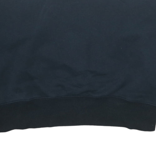 Champion Women Black & White Colourblock Crew Neck Sweatshirt Medium