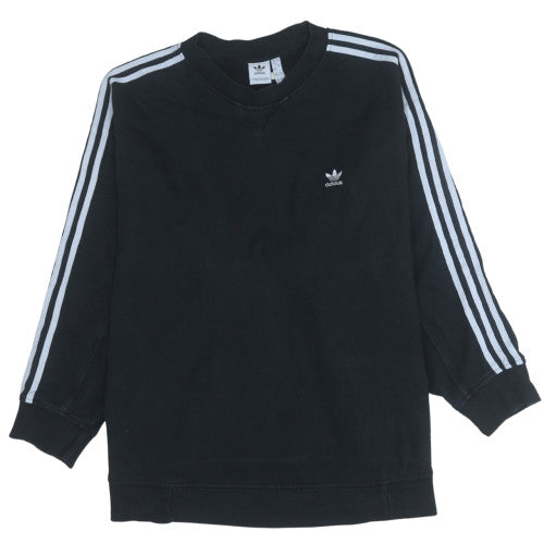Adidas Women Black 2XL Sweatshirt Crew Neck Long Sleeve Pullover