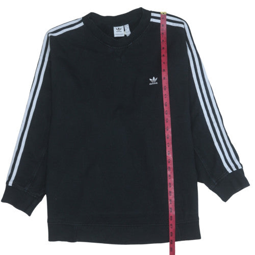 Adidas Women Black 2XL Sweatshirt Crew Neck Long Sleeve Pullover