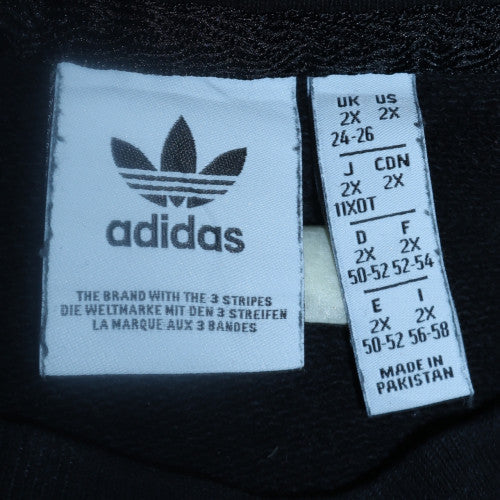 Adidas Women Black 2XL Sweatshirt Crew Neck Long Sleeve Pullover