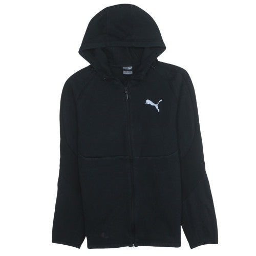 Puma Men's Black Full Zip Hoodie Size L Fleece Sweatshirt