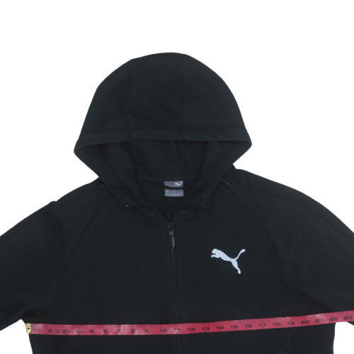 Puma Men's Black Full Zip Hoodie Size L Fleece Sweatshirt
