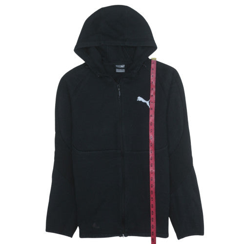 Puma Men's Black Full Zip Hoodie Size L Fleece Sweatshirt