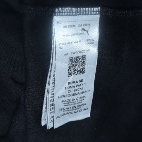 Puma Men's Black Full Zip Hoodie Size L Fleece Sweatshirt