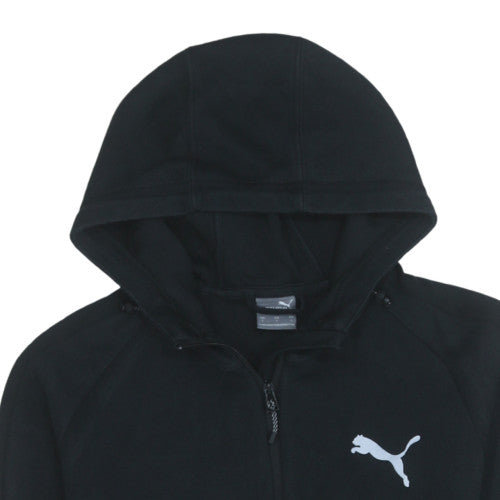 Puma Men's Black Full Zip Hoodie Size L Fleece Sweatshirt