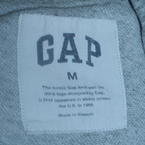 GAP Womens Grey Medium Pullover Hoodie with Logo Print