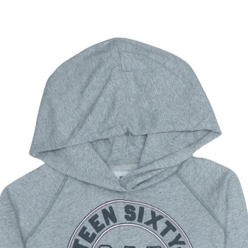 GAP Womens Grey Medium Pullover Hoodie with Logo Print