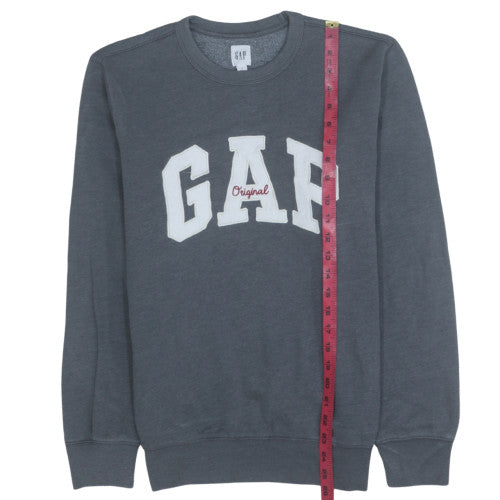 GAP Men's Grey Crew Neck Logo Pullover Sweatshirt Size S
