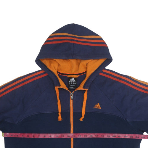 Adidas Mens Blue Full Zip Hoodie XL Performance Essentials