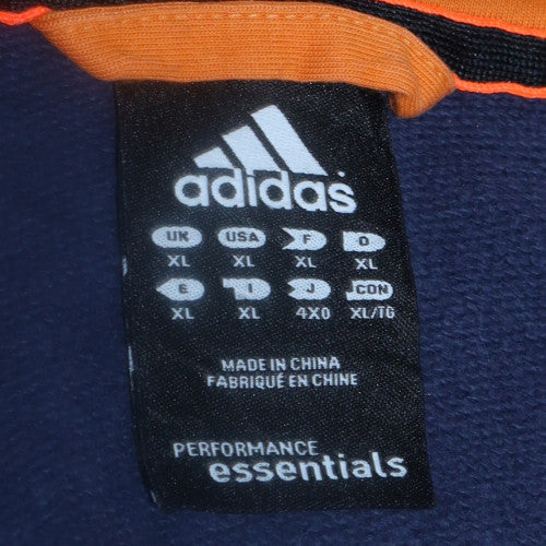 Adidas Mens Blue Full Zip Hoodie XL Performance Essentials