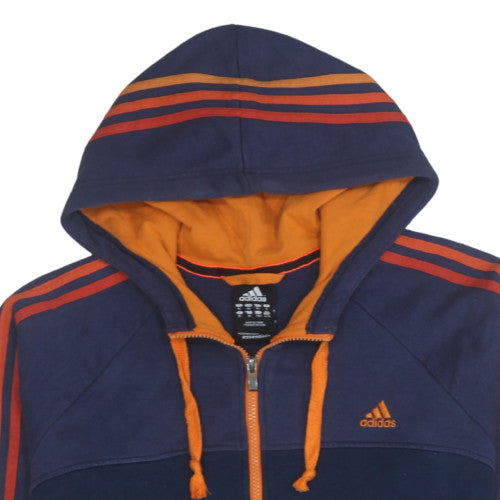 Adidas Mens Blue Full Zip Hoodie XL Performance Essentials