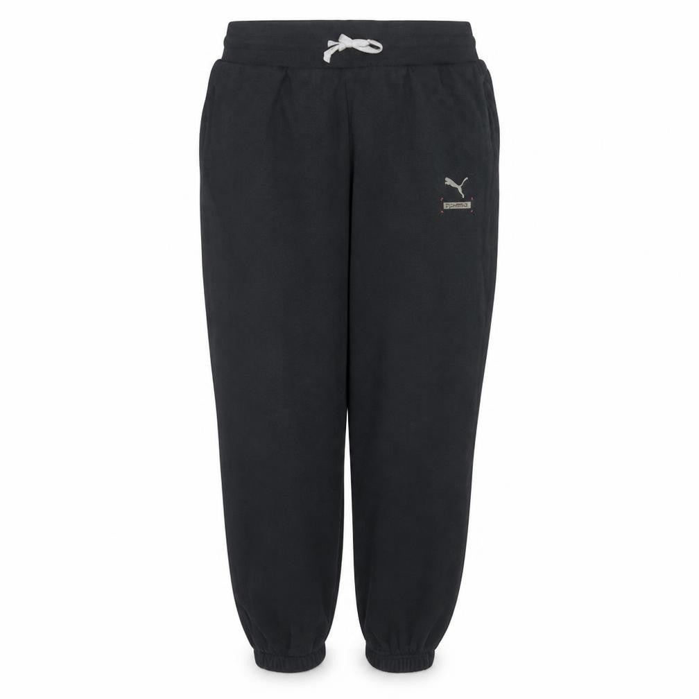 Puma Womens Black Small Jogger Sweatpants Elastic Waist Casual