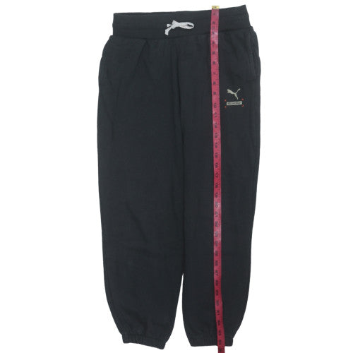Puma Womens Black Small Jogger Sweatpants Elastic Waist Casual