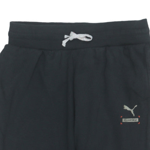 Puma Womens Black Small Jogger Sweatpants Elastic Waist Casual