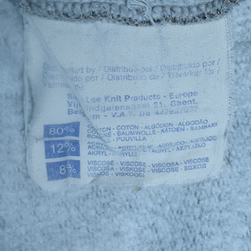 Champion Men's Grey Pullover Hoodie L Logo Sportswear Fleece