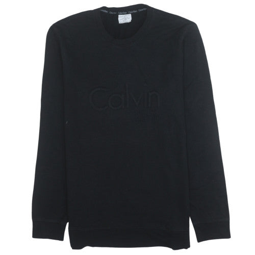Calvin Klein Men's Black Crew Neck Logo Sweatshirt Size L
