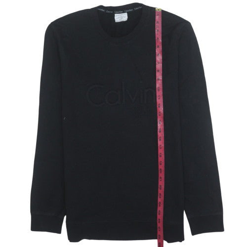 Calvin Klein Men's Black Crew Neck Logo Sweatshirt Size L
