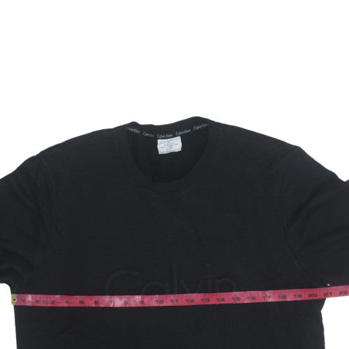 Calvin Klein Men's Black Crew Neck Logo Sweatshirt Size L