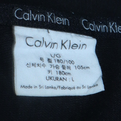 Calvin Klein Men's Black Crew Neck Logo Sweatshirt Size L