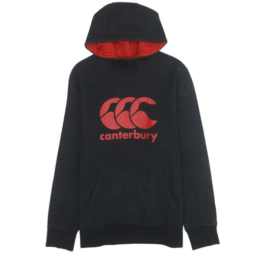 Canterbury Mens Black XL Pullover Hoodie Fleece Logo Sweatshirt