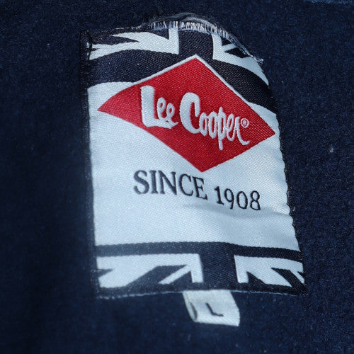 Lee Cooper Men's Blue L 1/4 Zip Hooded Sweatshirt Regular Fit