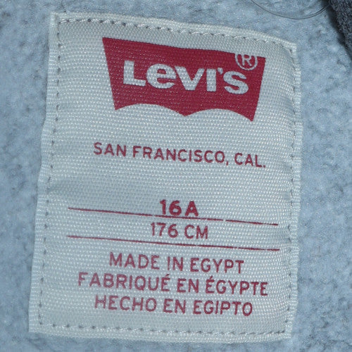 Levi's Boys Grey Pullover Hoodie 16 Years Camo Logo Fleece Sweatshirt