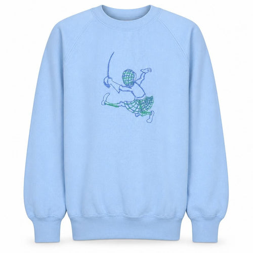 Russell Boys Blue Crew Neck Pullover Sweatshirt 11-12 Years Wallace Fencing Academy
