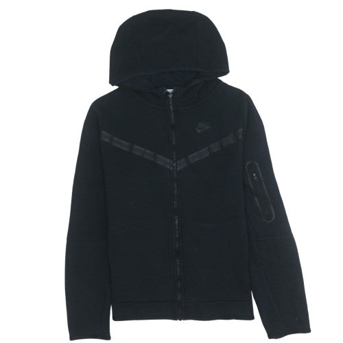 Nike Boys Black Full Zip Hoodie XL 158-170cm Fleece Lined Sportswear