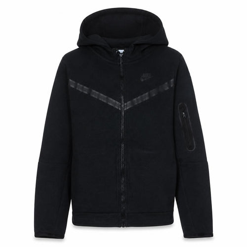 Nike Boys Black Full Zip Hoodie XL 158-170cm Fleece Lined Sportswear