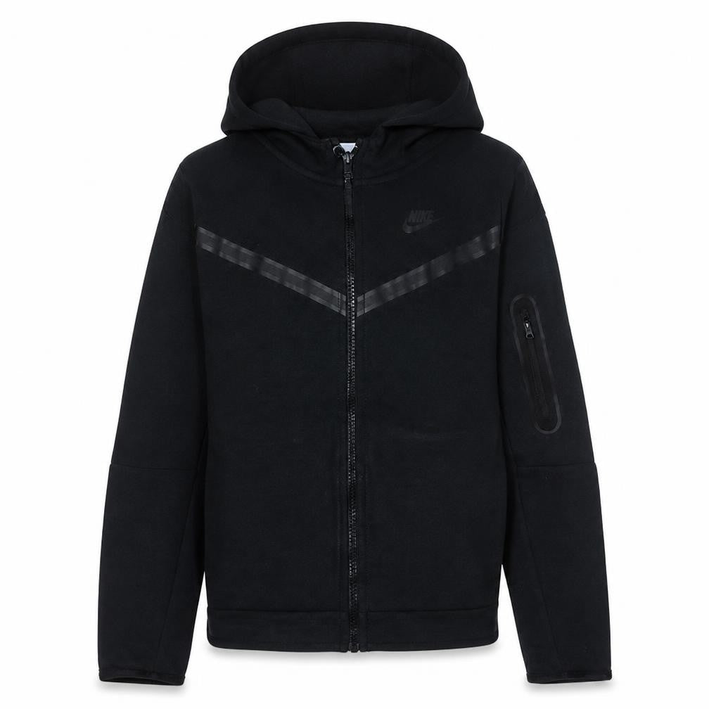 Nike Boys Black Full Zip Hoodie XL 158-170cm Fleece Lined Sportswear