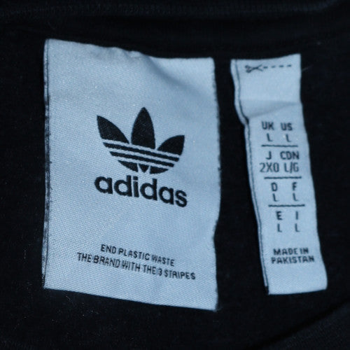 Adidas Men's Black Crew Neck Pullover Sweatshirt Size L
