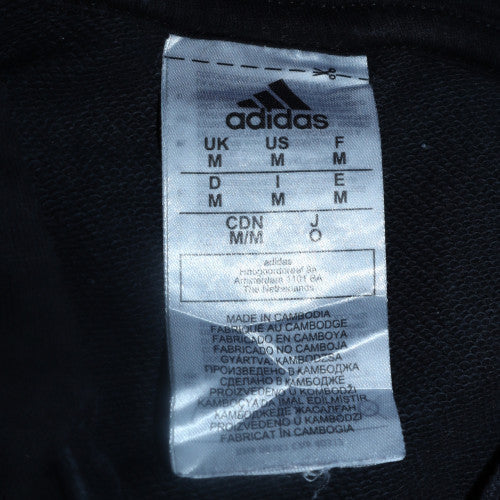 Adidas Men's Black Pullover Hoodie Size M Sports Fleece Sweatshirt