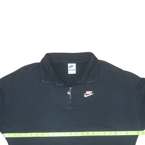 Nike Women's Black Oversized 1/4 Zip Sweatshirt Size S