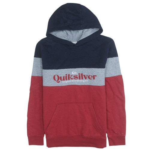 Quiksilver Boys Multicoloured Pullover Hoodie - Size 14 Years Cotton Blend