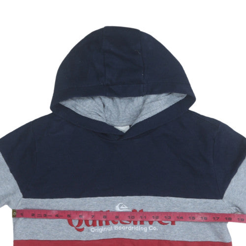 Quiksilver Boys Multicoloured Pullover Hoodie - Size 14 Years Cotton Blend
